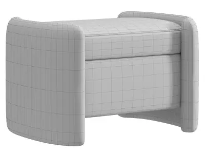 Storage Ottoman By Crateand Barrel 3D model