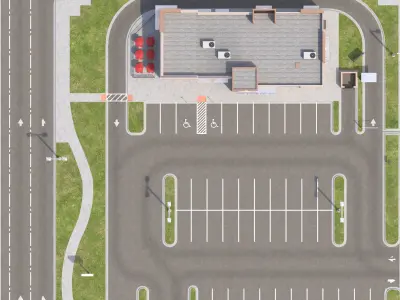 Retail-050 Burger King-005 With Site 3D model