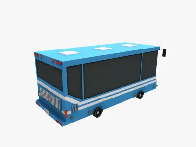 Lowpoly Bus Free low-poly 3D model