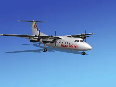 Dehavilland DHC-7 Asian Spirit 3D model