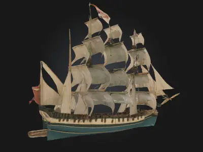 Majestic Voyage Grand Sailing Ship Free 3D model