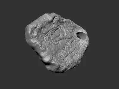 Tyranosaur Mineral Fossile - Rex Realistic Printable 3D print model