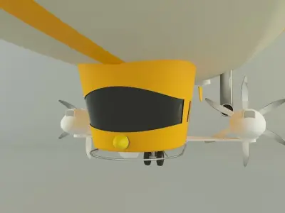 Zeppelin 3d model airship 3D model