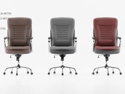 Realistic office chair with multiple colors Low-poly  Free low-poly 3D model