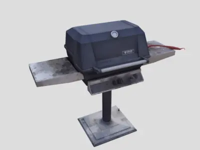 3D scan Outdoor Griddle Low-poly 3D model