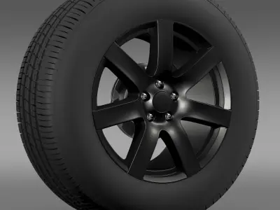 Jeep Wrangler Anlimited Altitude 2014 wheel 3D model