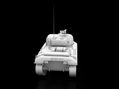  Low Poly M4A1 Sherman 3D model