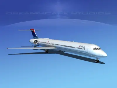 McDonnell Douglas MD-80 Delta 1 3D model