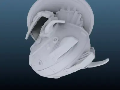 Cyber-Daemon Overlord Skull Bust PM-189 3D print model
