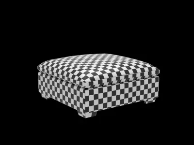 Eveline Ottoman Free 3D model