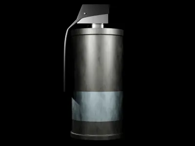 Smoke Grenade - made in Blender Low-poly 3D model