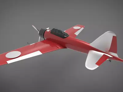 A6M3 32 Mitsubishi Zero fighter plane 3D model