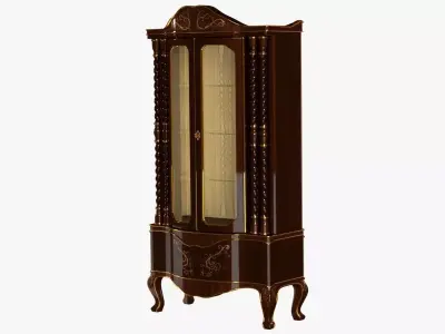 Classic Glass Cabinet 0001 Free 3D model purchase