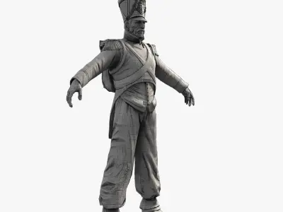 Soldier Grenadier Low-poly 3D model