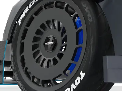 Toyo Proxes r888R Tire HighPoly 3D model 3D model