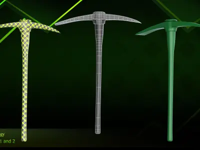 Melee weapon Low-poly 3D model