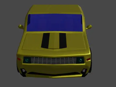 Bumblebee car Free low-poly 3D model