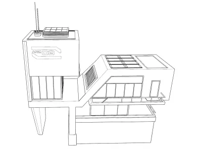 Scifi House Arc 03 Low-poly 3D model