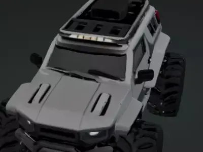 Futuristic Off-Road Monster Truck 3D Model 3D model