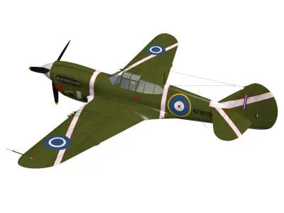 Curtiss P-40M Warhawk 3D model