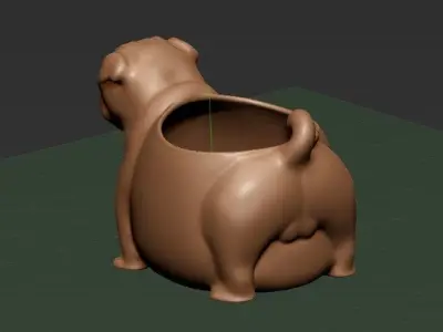 Pot-pugdog -free Free 3D print model