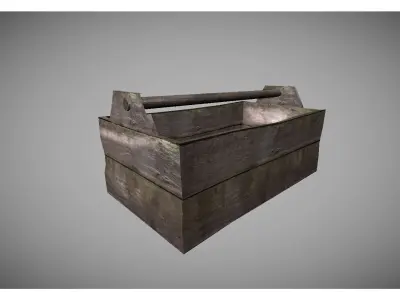 low poly crates collection cardboard box Low-poly 3D model