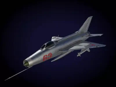 MiG-21 F-13 Fishbed C Low-poly 3D model