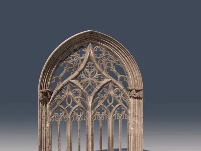 05 Medieval Textured windows pack 01 Low-poly 3D model