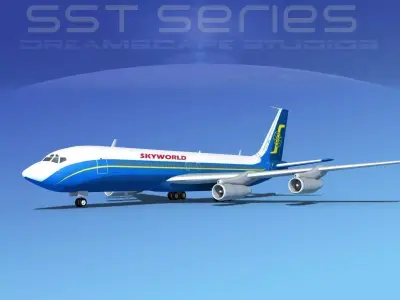 Boeing 707-320 SS Skyworld 3D model