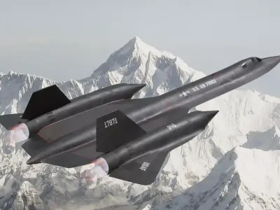 Lockheed SR-71 Blackbird 3D Model Highpoly Low-poly 3D model