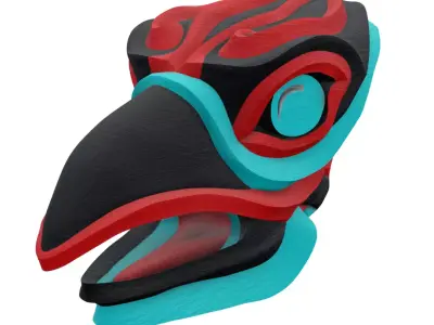 Indigenous Eagle Head Sculpture Free 3D print model