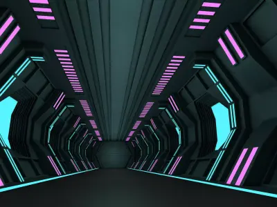 Sci Fi Corridor 3D model 176