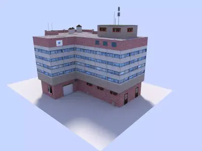free office building Free low-poly 3D model