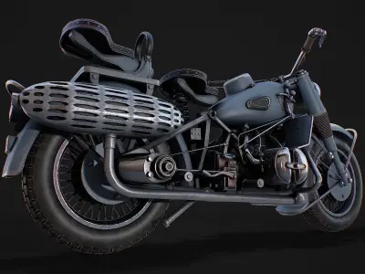Motorcycle Low-poly 3D model