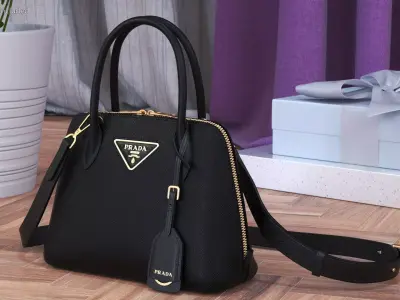 Woman Bag Prada Promenade Black 3D model