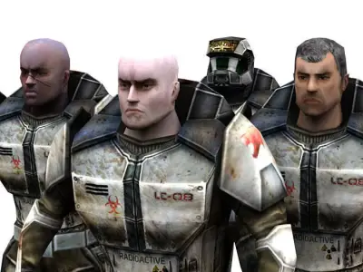 3DRT - Sci-Fi Elite Troopers Low-poly 3D model