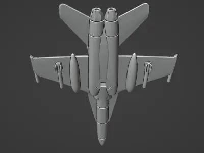 McDonnell Douglas FA-18 Hornet 3D print model