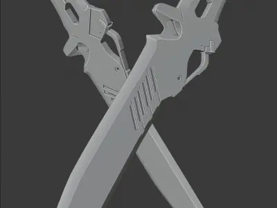 Cell Knife Low-poly 3D model