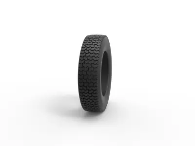 Semi truck tire 12 Scale 1 to 25 3D print model