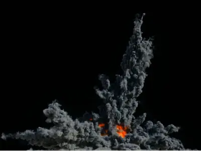 Houdini Grain Advection super fast Explosion 3D model