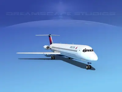 Douglas DC-9-50 Delta 3D model