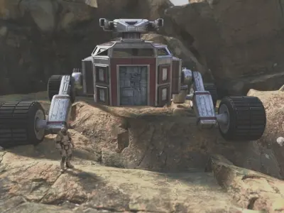 Scifi City Tank Free low-poly 3D model