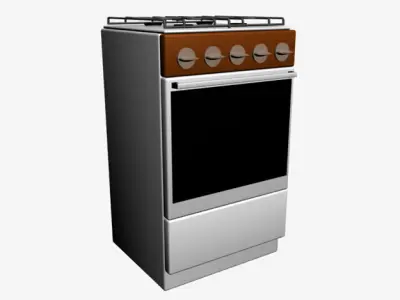 Gas-stove stove Free 3D model