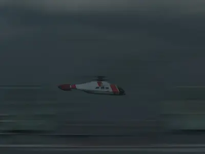 Futuristic Coast Guard Helicopter Concept 3D model