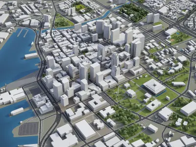 Honolulu Low-poly 3D model