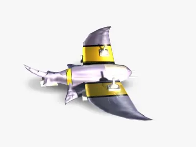 Space Ship1 Low-poly 3D model