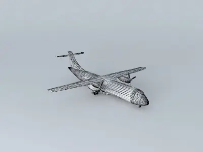 CanaryFly Airlines ATR 42 Free 3D model