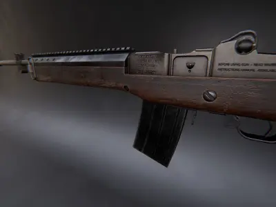 Modern AAA Marksman Rifle Pack Game Ready PBR Low-poly 3D model