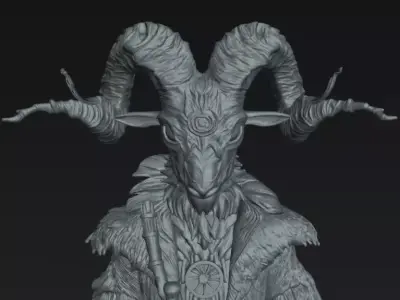 Faun Satyr Faun Ranger STL DnD Tabletop Miniature 3D Print 3D print model