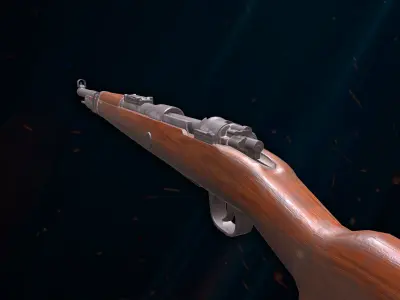 Kar98 low poly sniper rifle Low-poly 3D model
